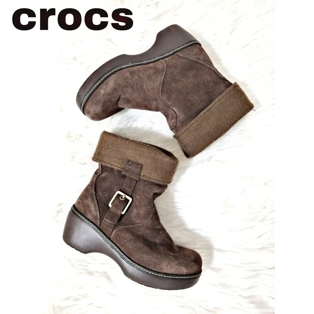 CROCS Cobbler Suede Ankle Boots